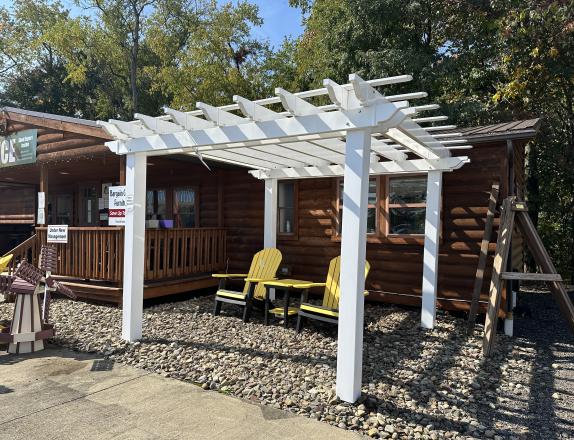 10x10 White Vinyl Traditional Pergola