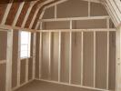 Inside a 10x14 Gambrel Dutch Barn