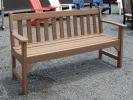 5' Woodgrain Poly Garden Bench